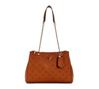 GUESS Cresidia Status Shoulder Satchel Bag Beige