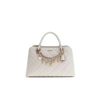 GUESS Sac satchel Libby femme 2 compartiments blanc cassé taille unique
