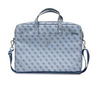 Guess Saffiano 4G Triangle Logo Computertasche - Notebooktasche 15 Zoll/16 Zoll (Blau)