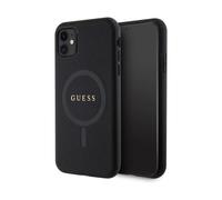 Guess GUHMN61PSAHMCK Coque pour iPhone 11 / XR 6,1" Noir Coque Rigide Saffiano