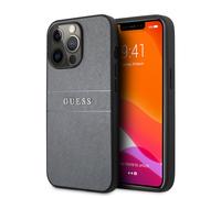 Guess Saffiano PU Apprendre Backcase Compatible avec iPhone 13 Pro étui Gris