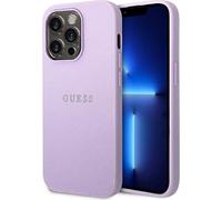Guess Saffiano Strap Collection Apple iPhone 14 Pro Hard Case Cover Housse de protection Violet