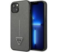 Guess Saffiano Triangle Logo Case - Coque iPhone 14 (argent)