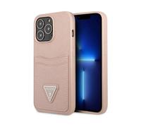 Guess Saffiano Triangle Logo Case, Rose - iPhone 13 Pro Max