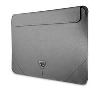 Guess Saffiano Triangle Logo Sleeve - Étui pour ordinateur portable 13&quot / 14&quot (Argent)