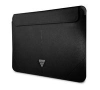 Guess Saffiano Triangle Logo Sleeve - Étui pour ordinateur portable 13&quot / 14&quot (Noir)