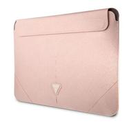 Guess Saffiano Triangle Logo Sleeve - Étui pour ordinateur portable 16"" (Rose)
