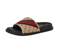 GUESS Sandales à enfiler Vellden pour homme, Tan Logo Multi 101, 41 EU