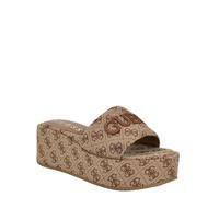 Guess Sandales Bintai pour femme, Logo marron moyen 210, 3.5 UK