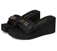 GUESS Sandales compensées Dellean pour femme, Noir 001, 41 EU