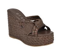 Guess Sandales compensées Eveh pour femme, Marron 210, 38.5 EU