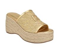 GUESS Sandales compensées Zakki pour femme, Or 710, 38 EU