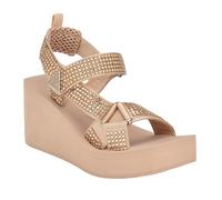 GUESS Sandales Dawsin pour femme, Nude 110, 3.5 UK