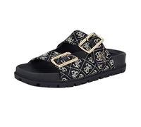 Guess Sandales Fasten pour femme, Bleu foncé/blanc Logo 400, 36.5 EU