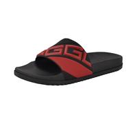 Guess Sandales Odent Slide pour homme, Rouge/noir 610, 41 EU