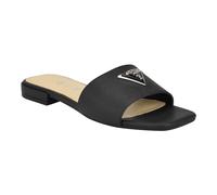 GUESS Sandales plates Tamed pour femme, Noir 001, 39 EU