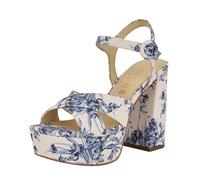 Guess Sandales Vallenn pour femme, Bleu clair Saffiano 450, 42 EU