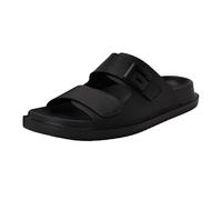 GUESS Sandales Vugon pour homme, Texture Saffiano Noir 002, 44 EU