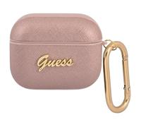 Guess Script Metal Collection Case For Airpods 3 Pink Saffiano - GUA3SASMP