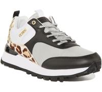 GUESS Selvie 2 Pailleté Logo Femmes Baskets En Léopard UK Taille 3 - 8