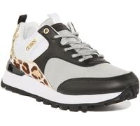 GUESS Selvie 2 Pailleté Logo Femmes Baskets En Léopard UK Taille 3 - 8