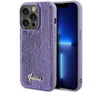 Guess Sequin Script Metal - Coque iPhone 13 Pro Max (violet)