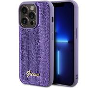 Guess Sequin Script Metal - Coque iPhone 14 Pro Max (violet)