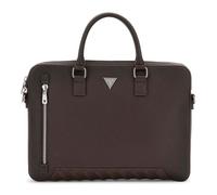 GUESS serviette pour ordinateur portable Torino Laptop Bag Dark Brown marron foncé