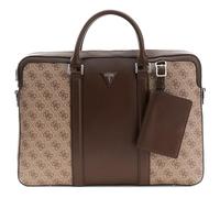 GUESS serviette pour ordinateur portable Milano Laptop Bag Beige/Cognac marron clair