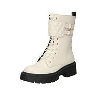 GUESS Sery Womens White Leather Boots-UK 6 / EU 39
