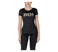 Guess - Shorts en Denim Taille Haute - Femme - Tops - Noir - Taille: 40 FR