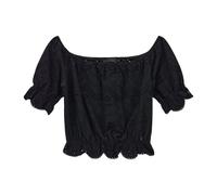 Guess - Shoulder Off Embroi Top - Femme - Blouses et Chemises - Noir - Taille: 38 FR