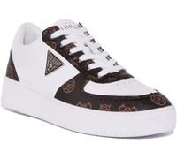 Guess Sidney Baskets Imprimées Logo 4G Blanches Femmes UK 3 - 8