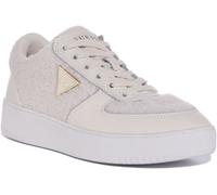 GUESS Sidney Paniers 4G Logo Imprimé Femmes Baskets Crème UK 3 - 8