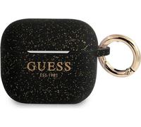 Guess Silicone Glitter Case East - Étui Airpods 3 (noir)