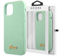 Guess Silikon Script Apple iPhone 12 / 12 Pro Vert Hard Case Cover Etui de protection