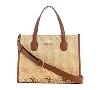 GUESS Silvana 2 Compartment Tote, Cognac Logo