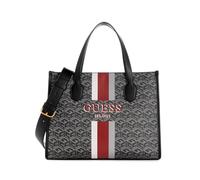 GUESS Silvana 2 Compartment Tote, Sac à Mixte, Logo Charbon, Taille Unique