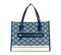 GUESS Silvana Double Compartment Tote, Cartable, poignée supérieure Femme, Bleu Marine/Multicolore, Taille Unique