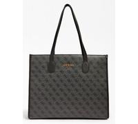 GUESS Silvana Femmes Copine Logo Poignée Haut Fourre-Tout Sacoche En Charbon