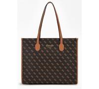 GUESS Silvana Haut Logo Poignée Rabat Fourre-Tout Femmes Sacoche En Chocobrown