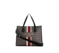 GUESS Silvana Two Compartment Tote Charcoal Logo [214606] - sac à épaule sacoche
