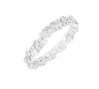 GUESS Silvertone Crystal Stone Coil Bracelet Taille Unique Métal, Pierre de Verre