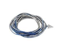 GUESS Silvertone Lot de 10 bracelets en strass bleus