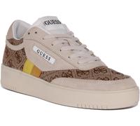 GUESS Sisty 4G Logo Décontracté Baskets à Lacets Marron Beige Femmes UK 3 - 8