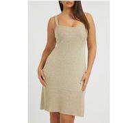 GUESS Sl Marion Ruffle Dre Beige Blanco Lurex Taille: S | Robes Mini Outlet | Femme | Marron