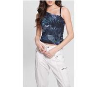 GUESS Sl Shirred Mesh Dina Etched Tropical Prin Taille: XS | Tanktops Outlet | Femme |