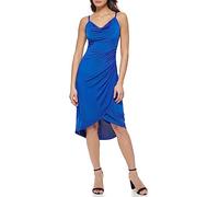 GUESS Sleeveless Cowl Neck Slip Dress Robe, Bleu Cobalt, 38 Femme