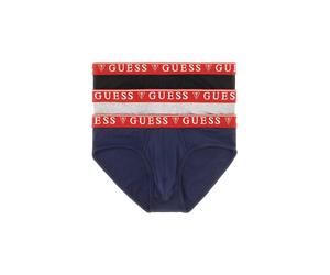 GUESS Slip 'BRIAN HERO' bleu foncé / gris chiné / rouge / noir, Taille S