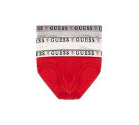 GUESS Slip 'BRIAN HERO' gris chiné / rouge / noir / blanc, Taille L